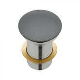 Fienza 32mm Cast Stone Cap Pop Up Plug and Waste No Overflow - Matte Grey